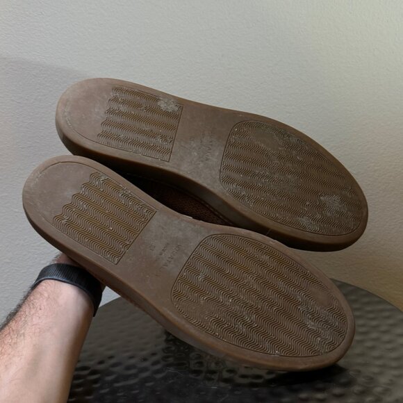 Aquatalia Alaric Woven Embossed Leather Sneaker in Brown Mens 13 Made in IT - Picture 6 of 7